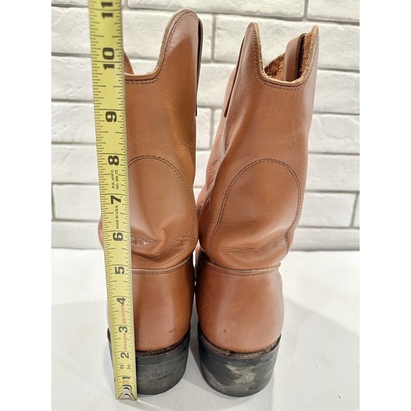 Cowboy Work Boots Leather MADE IN USA Sz 9 Oil & Chemical Resistant Soles - Picture 10 of 16
